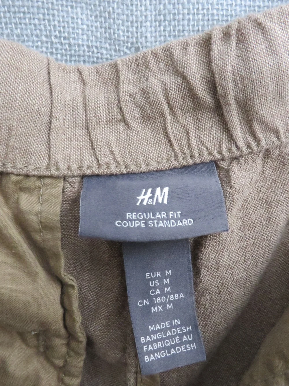 H&M Men's Drawstring Chinos in Light Taupe